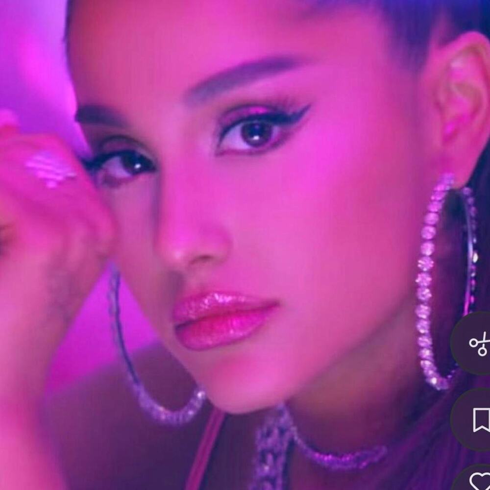 Lace by Tanya Silver Rhinestone Hoop Earrings Seen on Ariana Grande in "7 rings"
